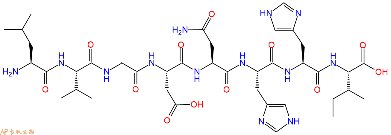 多肽LVGDNHHI的參數(shù)和合成路線|三字母為L(zhǎng)eu-Val-Gly-Asp-Asn-His-His