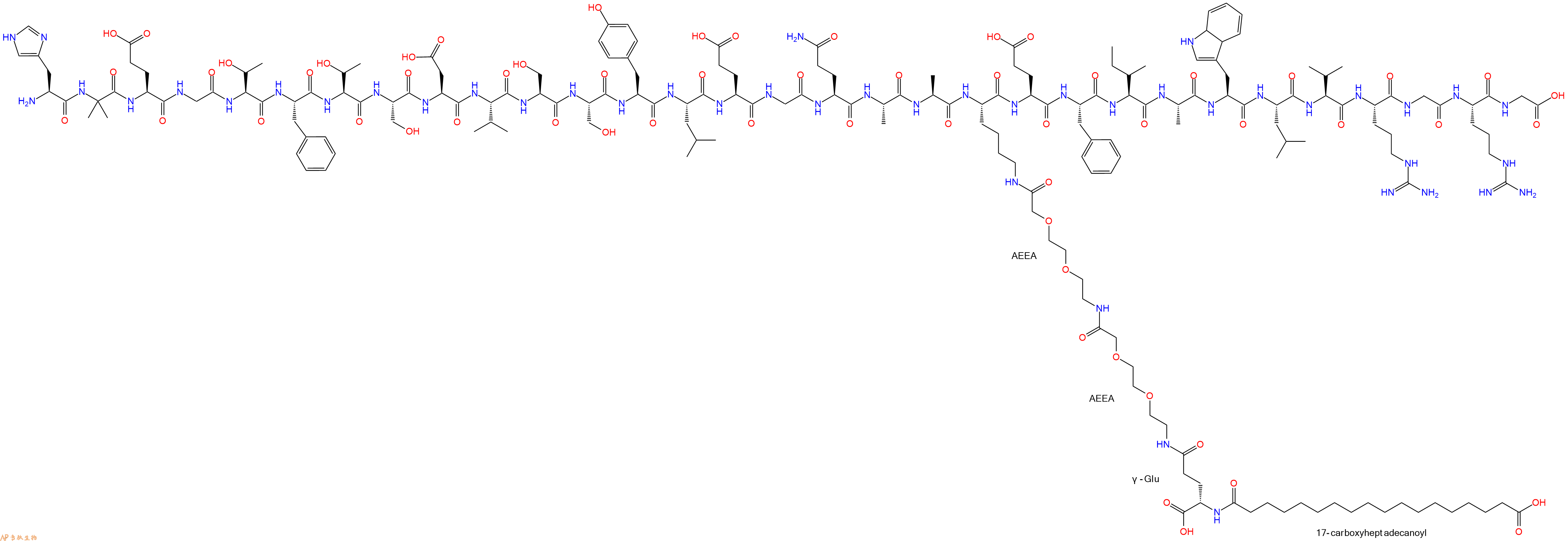索馬魯肽的結(jié)構(gòu)和序列|多肽結(jié)構(gòu)計算器一鍵畫出索馬魯肽的結(jié)構(gòu)圖