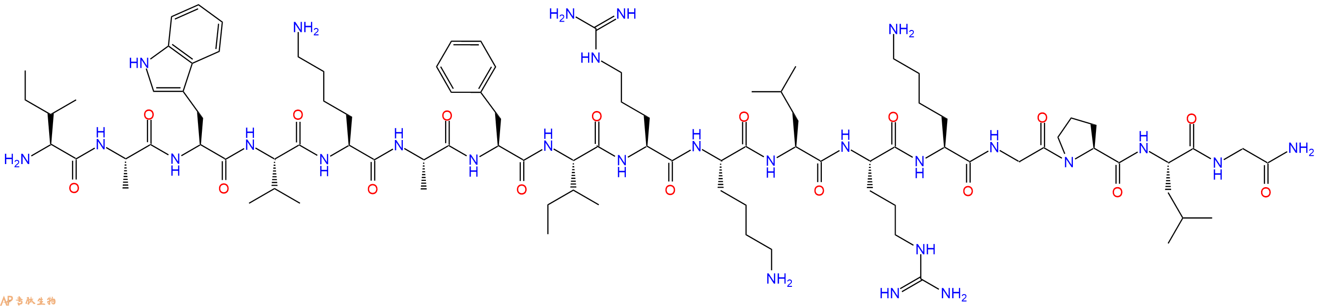 專肽生物產(chǎn)品兩親性細(xì)胞穿膜肽 YTA4