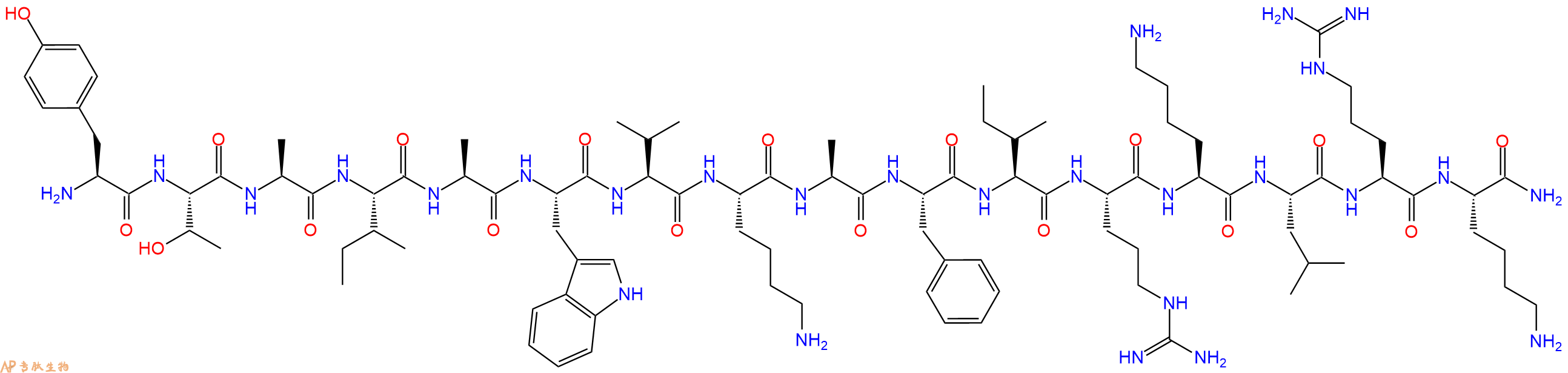 專肽生物產(chǎn)品兩親性細(xì)胞穿膜肽YTA2