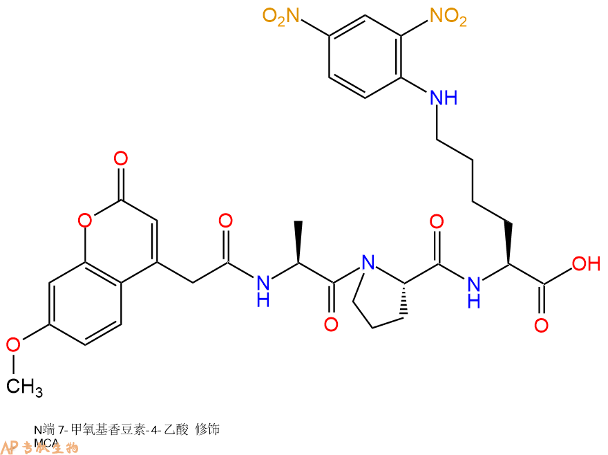 專肽生物產品血管緊張素I轉換酶（ACE，ACE2）底物 Mca-Ala-Pro-Lys(Dnp)305336-82-7