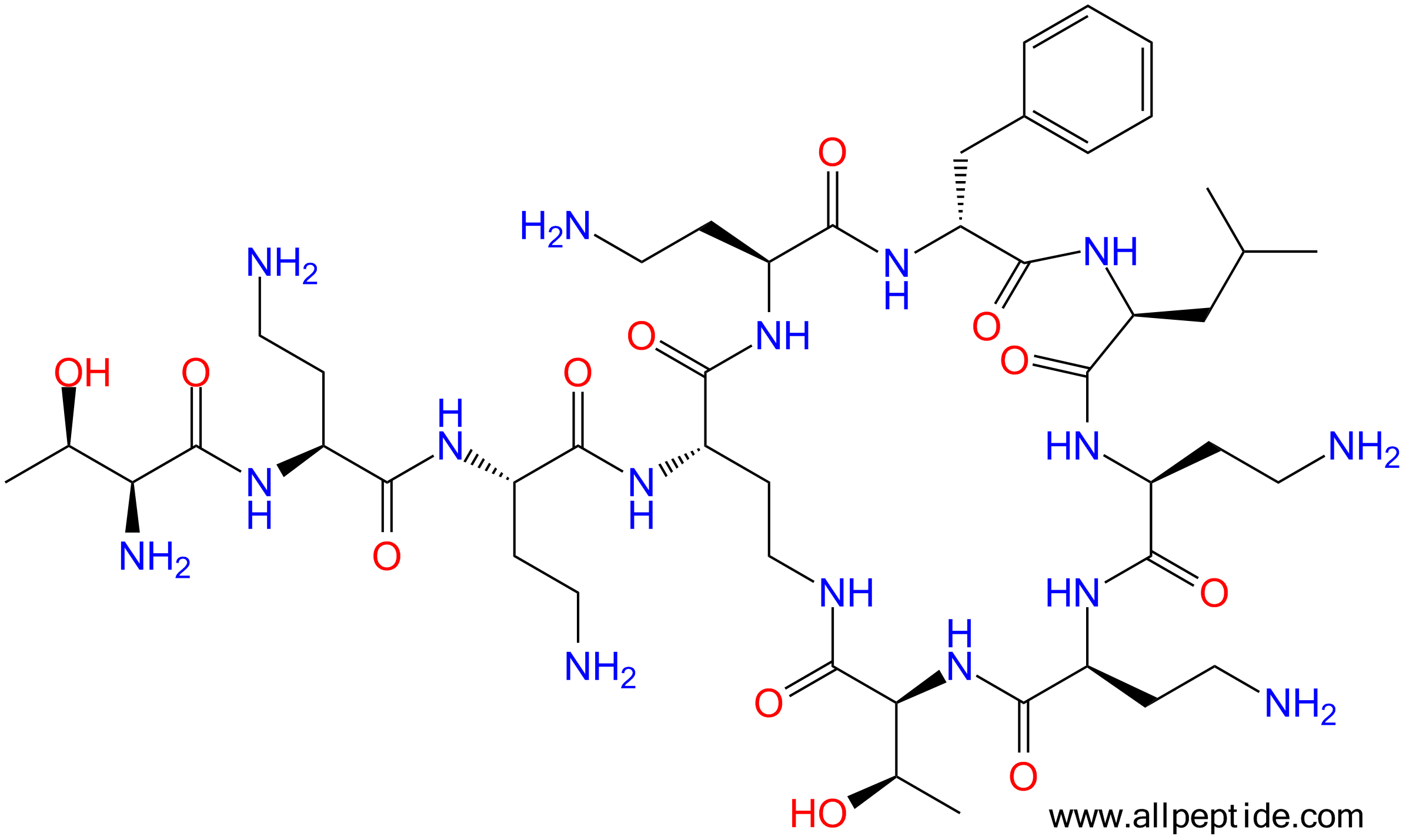 專肽生物產(chǎn)品多粘菌素B九肽、Polymyxin B nonapeptide2220175-42-6/86408-36-8