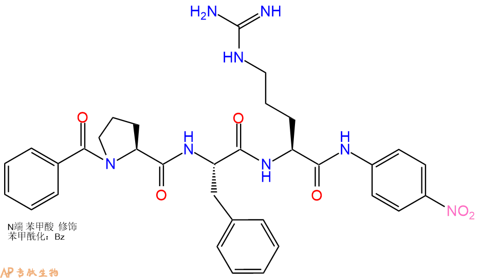 專肽生物產品標記肽Bz-PFR-對硝基苯胺59188-28-2
