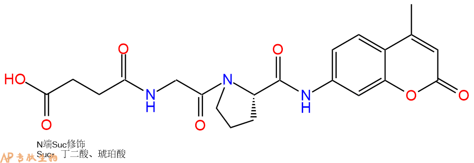 專肽生物產品二肽脯氨酰內肽酶（PEP）底物：Suc-GF-7-氨基-4-甲基香豆素80049-85-0