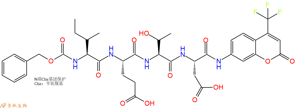 專肽生物產(chǎn)品AFC修飾多肽：Z-Ile-Glu-Thr-Asp-7-氨基-4-三氟甲基香豆素219138-02-0