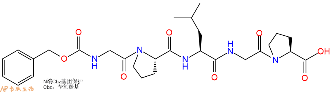 專(zhuān)肽生物產(chǎn)品脯氨酰內(nèi)肽酶（PEP）底物：Z-Gly-Pro-Leu-Gly-Pro2646-61-9