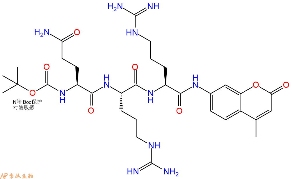專肽生物產品Hepsin substrate：Boc-Gln-Arg-Arg-7-氨基-4-甲基香豆素109376-05-8