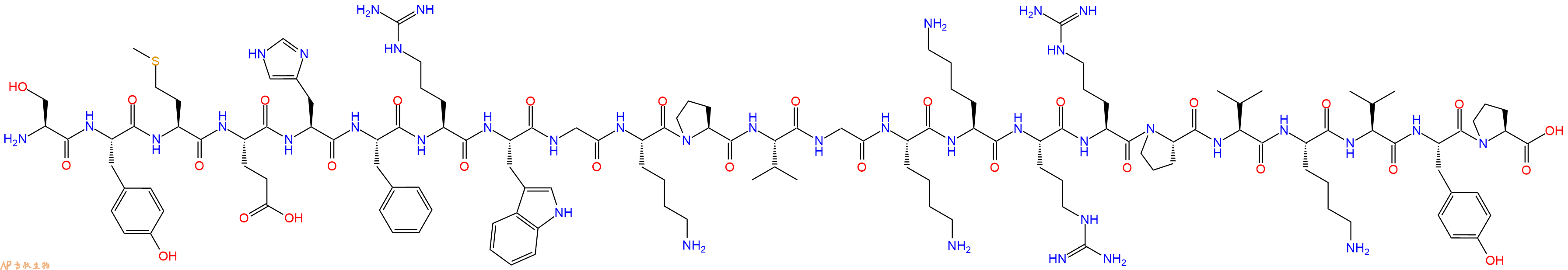 專肽生物產(chǎn)品促腎上腺皮質(zhì)激素(Des-Ser³)-ACTH (1-24) (human, bovine, rat1926163-12-3