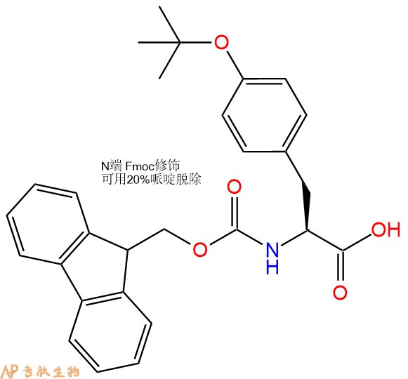 專肽生物產(chǎn)品Fmoc-Tyr(tBu)-OH、Fmoc-O-叔丁基-L-酪氨酸71989-38-3