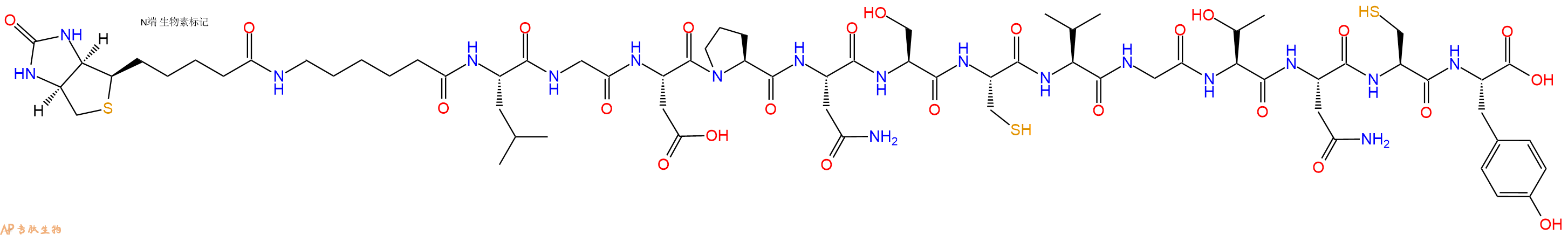 專(zhuān)肽生物產(chǎn)品Biotinyl-Ahx-Leu-Gly-Asp-Pro-Asn-Ser-Cys-Val-Gly-Thr-Asn-Cys-Tyr-OH